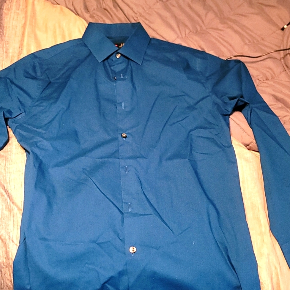 J Ferrar M Men's Blue Dress Shirt